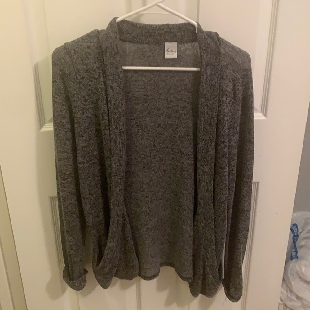 Dark grey cardigan with pockets